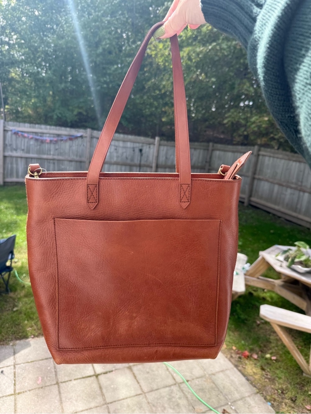 Madewell Leather Tote in Rich Chestnut Brown